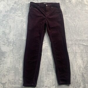 Buffalo David Bitton Women 8/29 Purple Icon Mid Rise Slim Sculpt Cord Skinny